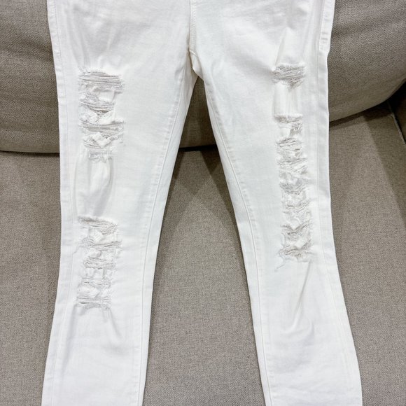 90% NEW WHITE FRAME SKINNY JEANS, SIZE 27 - Picture 7 of 8